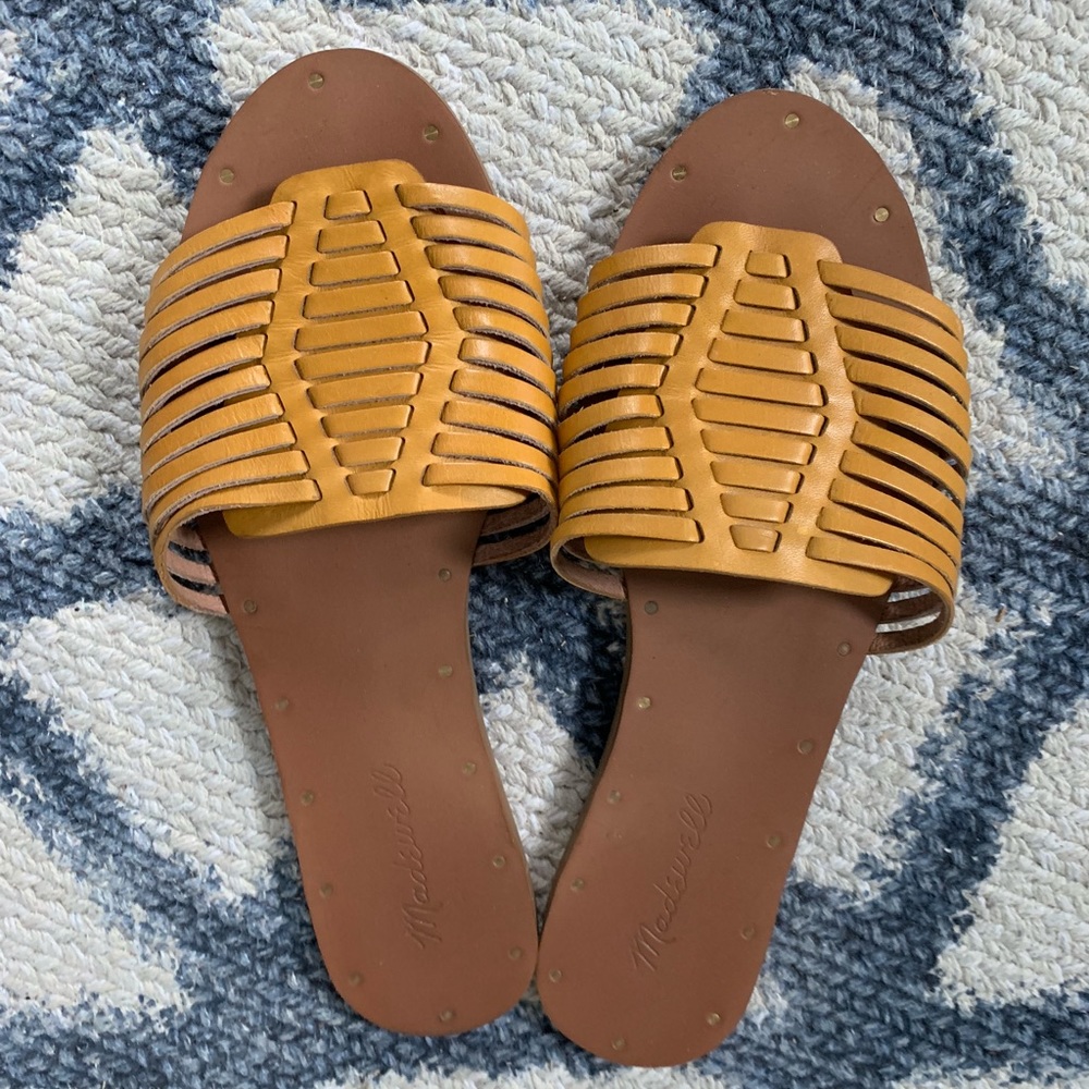 EUC Madewell Leather Slip-Ons